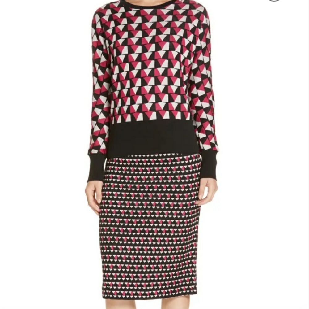 BOSS Estane Geo skirt and blouse/sweater